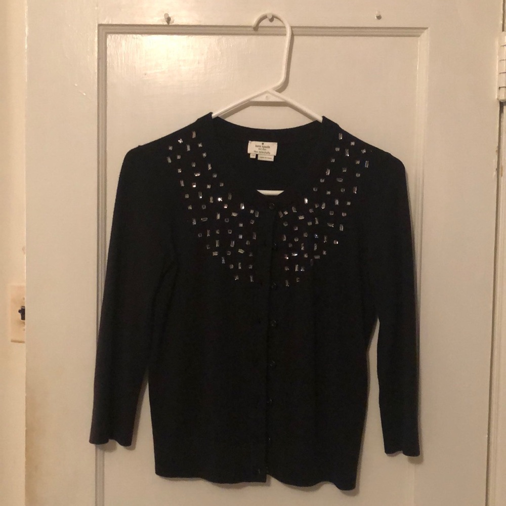 Kate Spade Live colorfully rhinestone cardigan